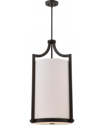 Nuvo Lighting 60/5890 Meadow 4 Light Large Foyer with White Fabric