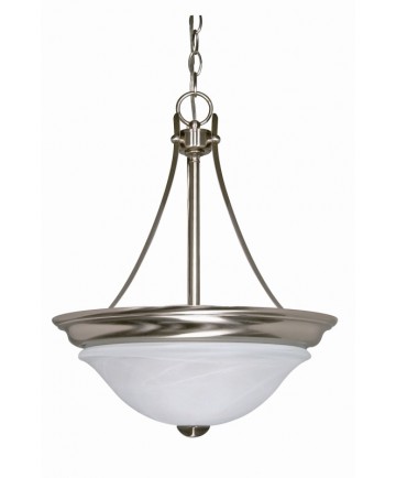 Nuvo Lighting 60/590 Triumph 2 Light 16 inch Pendant (Convertible) with Sculptured Glass Shades
