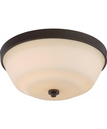 Nuvo Lighting 60/5904 Willow 2 Light Flush Fixture with White Glass
