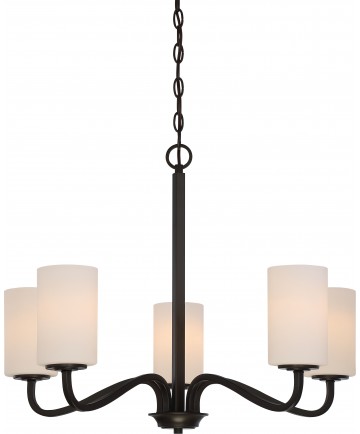 Nuvo Lighting 60/5905 Willow 5 Light Hanging Fixture with White Glass