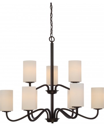 Nuvo Lighting 60/5909 Willow 9 Light 2-Tier Hanging Fixture with White