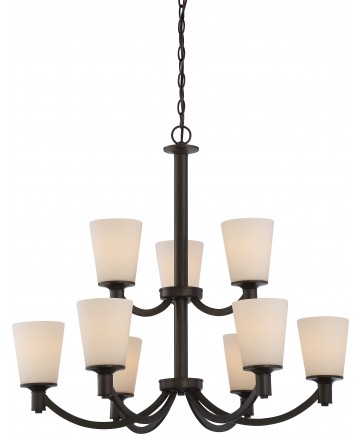 Nuvo Lighting 60/5929 Laguna 9 Light 2-Tier Hanging with White Glass