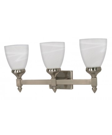 Nuvo Lighting 60/593 Triumph 3 Light 21 inch Vanity with Sculptured Glass Shades