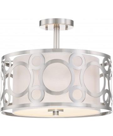 Nuvo Lighting 60/5948 Filigree 2 Light Semi Flush Mount White Linen