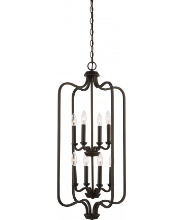 Nuvo Lighting 60/5972 Willow 8 Light Caged Pendant Forest Bronze