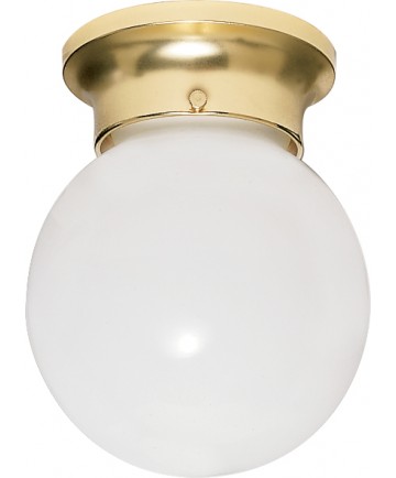 Nuvo Lighting 60/6028 1 Light 6" Ceiling Fixture White Ball