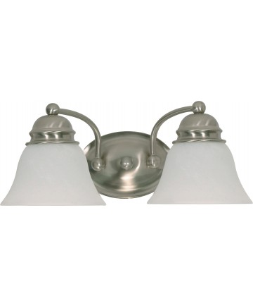 Nuvo Lighting 60/6078 Empire 2 Light 15" Vanity with Alabaster Glass