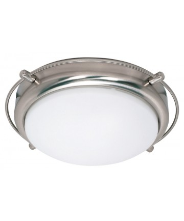 Nuvo Lighting 60/608 Polaris 2 Light 14 inch Flush Mount with Satin Frosted Glass Shades