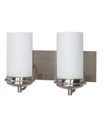 Nuvo Lighting 60/612 Polaris 2 Light 14 inch Vanity with Satin Frosted Glass Shades