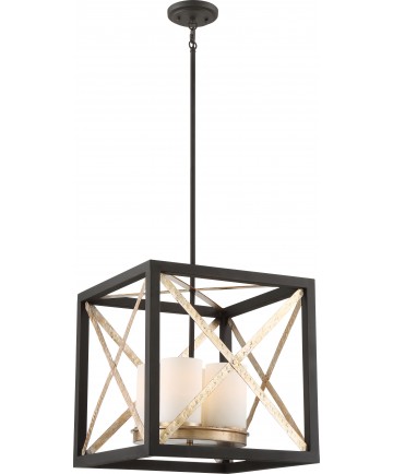 Nuvo Lighting 60/6134 4 Light Boxer 17" Pendant Matte Black with