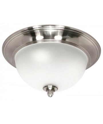 Nuvo Lighting 60/617 Palladium 1 Light 12 inch Flush Mount with Satin Frosted Glass Shades