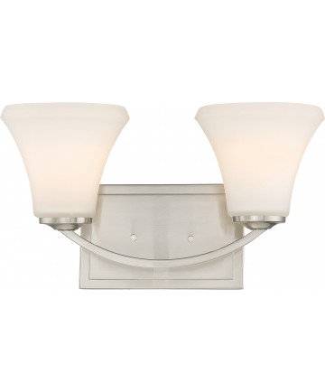 Nuvo Lighting 60/6202 Fawn 2 Light Vanity Fixture Brushed Nickel