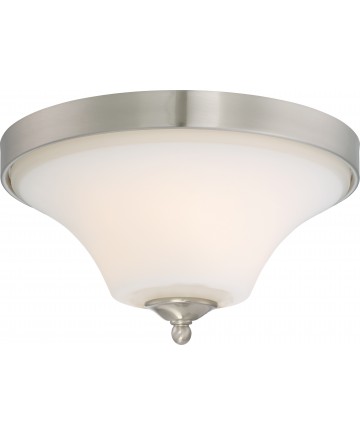 Nuvo Lighting 60/6211 Fawn 2 Light Flush Mount Fixture Brushed Nickel