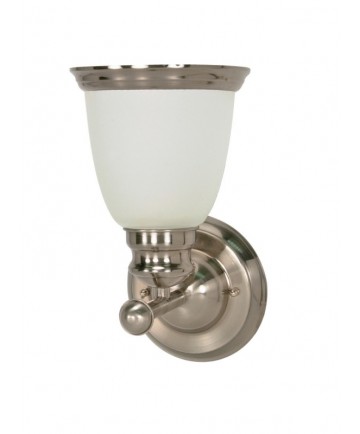 Nuvo Lighting 60/622 Palladium 1 Light 6 inch Vanity with Satin Frosted Glass Shades