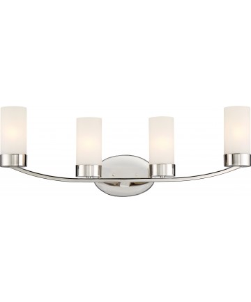 Nuvo Lighting 60/6224 Denver 4 Light Vanity Fixture Polished Nickel