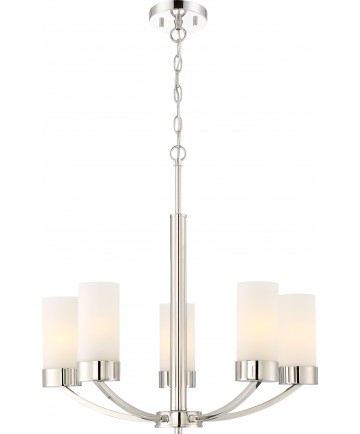 Nuvo Lighting 60/6225 Denver 5 Light Chandelier Fixture Polished