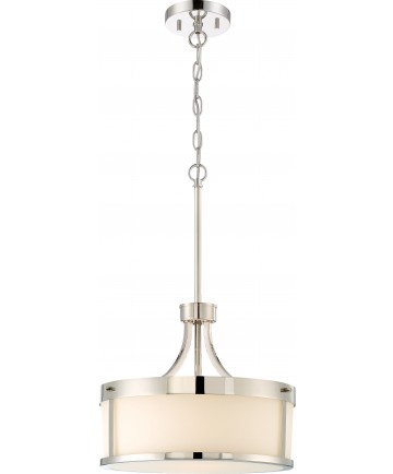 Nuvo Lighting 60/6227 Denver 2 Light Pendant Fixture Polished Nickel