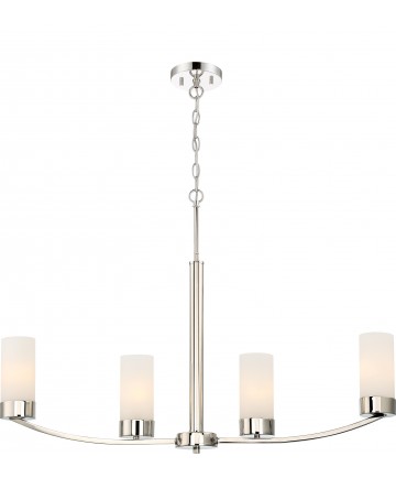 Nuvo Lighting 60/6228 Denver 4 Island Pendant Fixture Polished Nickel