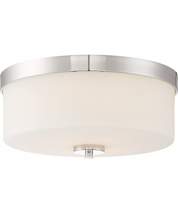 Nuvo Lighting 60/6231 Denver 2 Light Flush Mount Fixture Polished