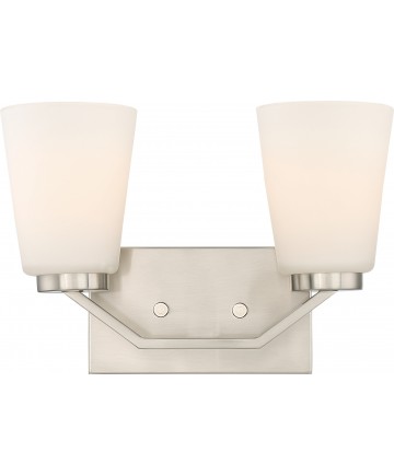 Nuvo Lighting 60/6242 Nome 2 Light Vanity Fixture Brushed Nickel