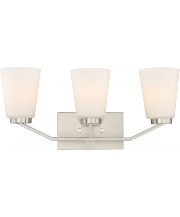 Nuvo Lighting 60/6243 Nome 3 Light Vanity Fixture Brushed Nickel