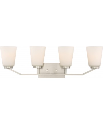 Nuvo Lighting 60/6244 Nome 4 Light Vanity Fixture Brushed Nickel