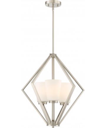 Nuvo Lighting 60/6245 Nome 3 Light Pendant Fixture Brushed Nickel