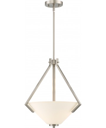 Nuvo Lighting 60/6247 Nome 2 Light Pendant Fixture Brushed Nickel