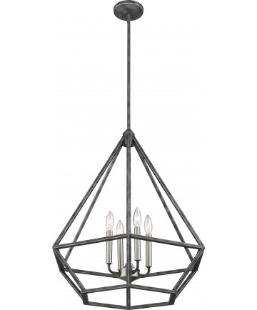 Nuvo Lighting 60/6261 Orin 4 Light Pendant Fixture Iron Black with