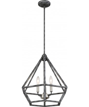 Nuvo Lighting 60/6262 Orin 3 Light Pendant Fixture Iron Black with