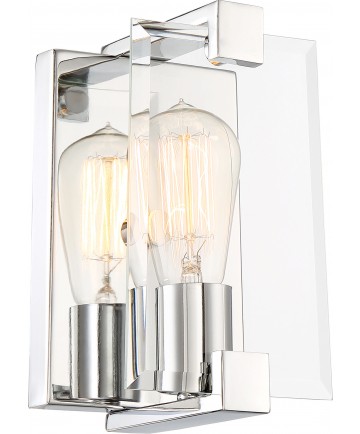 Nuvo Lighting 60/6291 Shelby 1 Light Sconce Fixture Polished Nickel