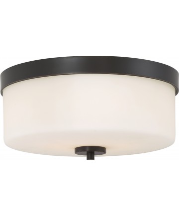 Nuvo Lighting 60/6331 Denver 2 Light Flush Mount Fixture Mahogany