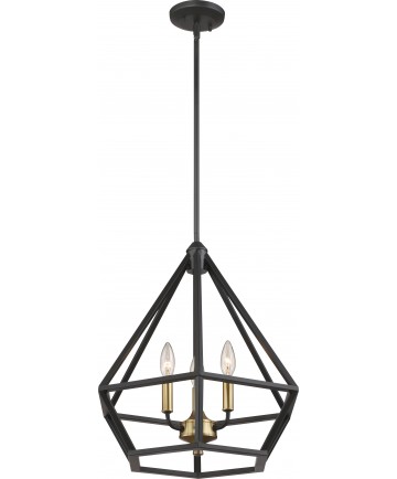 Nuvo Lighting 60/6362 Orin 3 Light Pendant Fixture Aged Bronze With