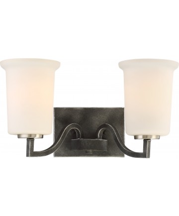 Nuvo Lighting 60/6372 Chester 2 Light Vanity Fixture Iron Black Finish