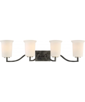 Nuvo Lighting 60/6374 Chester 4 Light Vanity Fixture Iron Black Finish