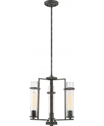 Nuvo Lighting 60/6383 Donzi 3 Light Chandelier Fixture Iron Black