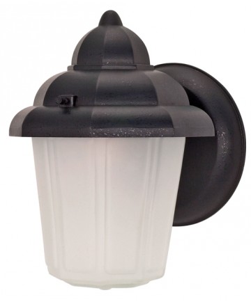 Nuvo Lighting 60/641 1 Light 9 inch Wall Lantern Hood Lantern with Satin Frosted Glass