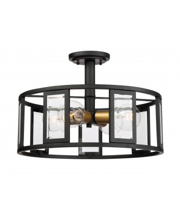 Nuvo Lighting 60/6413 Payne 4 Light Semi Flush With Clear Beveled