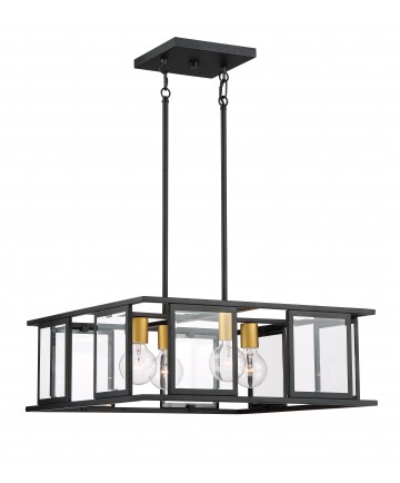 Nuvo Lighting 60/6414 Payne 4 Light Pendant With Clear Beveled Glass