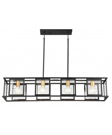 Nuvo Lighting 60/6417 Payne 4 Light Island Pendant With Clear Beveled