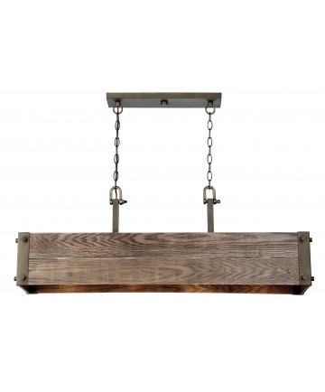 Nuvo 60/6424 | Nuvo Lighting Winchester 4 Light Trestle Island Pendant With Aged Wood