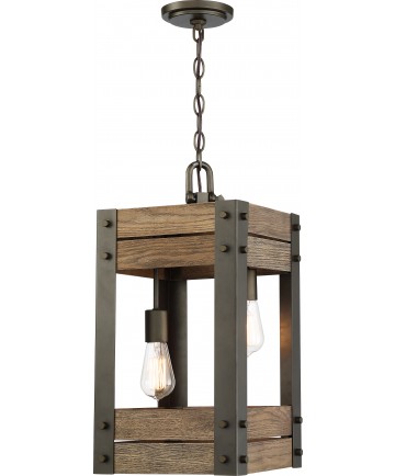 Nuvo 60/6425 Nuvo Lighting Winchester 2 Light Pendant Bronze/Aged Wood