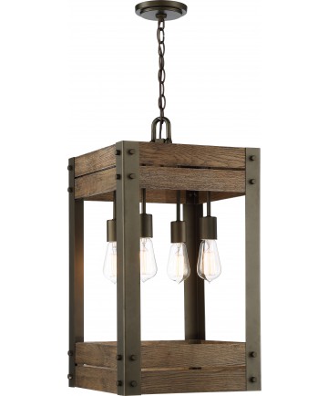 Nuvo 60/6426 Winchester Collection 5 Light Pendant Bronze/Aged Wood
