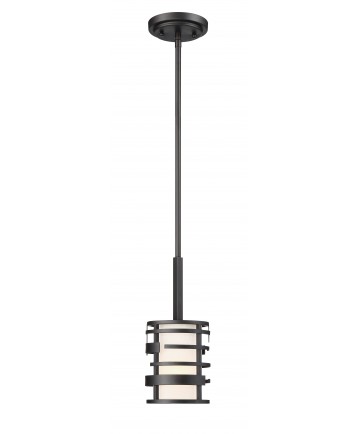 Nuvo Lighting 60/6432 Lansing 1 Light Mini Pendant With White Fabric