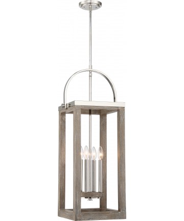 Nuvo Lighting 60/6483 Bliss 4 Light Pendant Driftwood Finish with