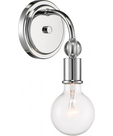 Nuvo Lighting 60/6561 Bounce 1 Light Wall Sconce Polished Nickel