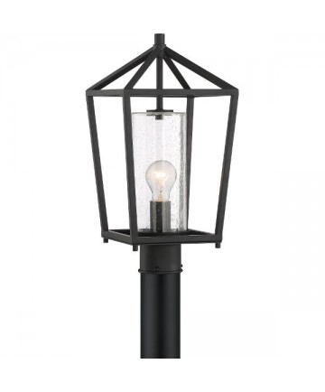 Nuvo Lighting 60/6595 Hopewell 1 Light Post Lantern Matte Black Finish