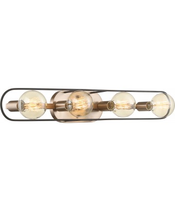 Nuvo Lighting 60/6654 Chassis 4 Light Vanity Copper Brushed Brass