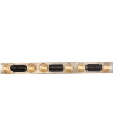 Nuvo Lighting 60/6665 Passage 6 Light Vanity Copper Brushed Brass