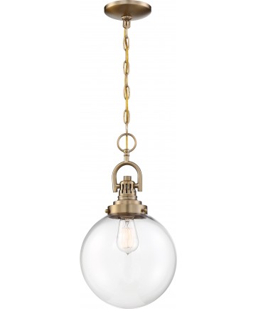 Nuvo Lighting 60/6671 Skyloft 1 Light Pendant Fixture Burnished Brass